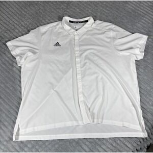 Adidas Golf Men's Big & Tall White Short Sleeve Polo Shirt Size 4XL